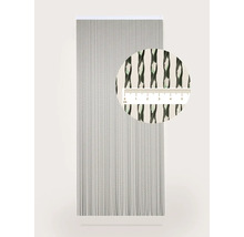 Decoratief gordijn met draden, detailweergave en meetschaal