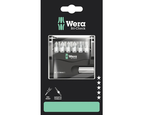 Wera Bit-Check met twaalf bits en ringmagneet