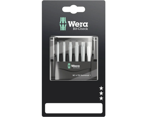 Wera Bit-Check met Torx-bits, 6-delig