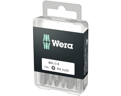 Wera schroevendraaierbitset, 10 stuks, PH 2x25