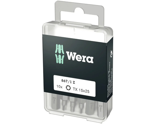 Wera logo. Set van 10 bits, TX 15 x 25