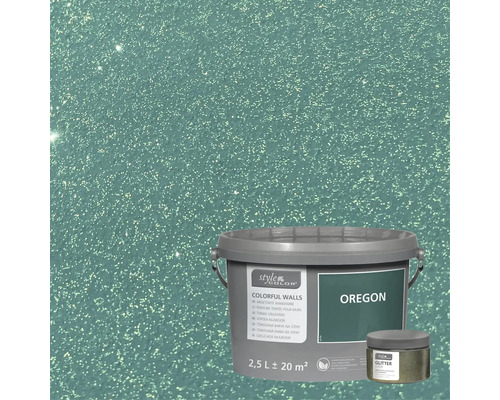 Emmer getinte muurverf Oregon met glittertoevoeging