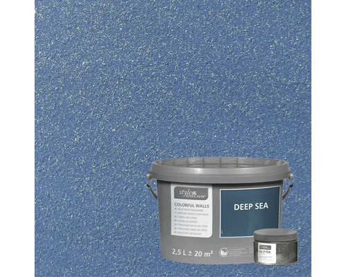 Verfemmer Style Color Colorful Walls Deep Sea voor een geverfde muur