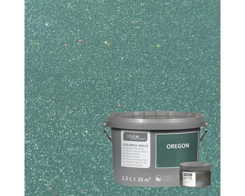 Style Color Oregon muurverf met glitter effect, 2,5 liter verpakking