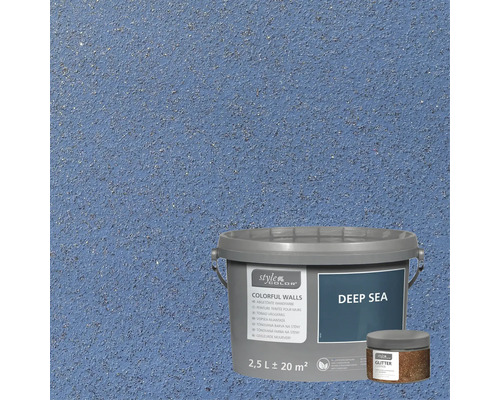 Verfemmer StyleColor Colorful Walls Deep Sea met glittereffect voor binnenmuren