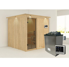 Sauna met kachel en bediening