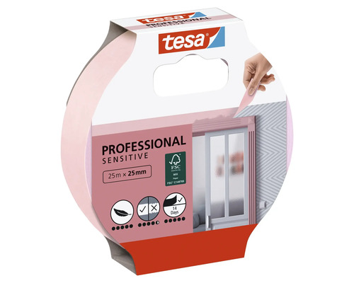 Tesa Professional Sensitive afplakband, 25 mm x 25 m
