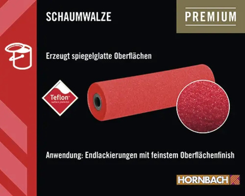 Schuimroller voor spiegelgladde oppervlakken