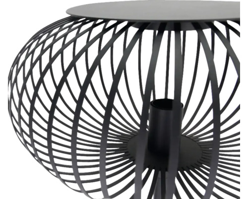 Zijtafel met metalen frame in bolvorm