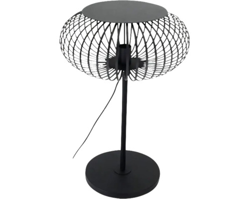 Decoratieve vloerlamp met lampenkap van metalen spijlen