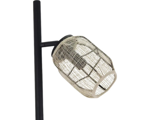 Vloerlamp met lampenkap van rotan