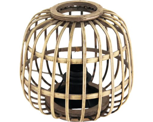 Decoratieve tafellamp van bamboe in korfdesign