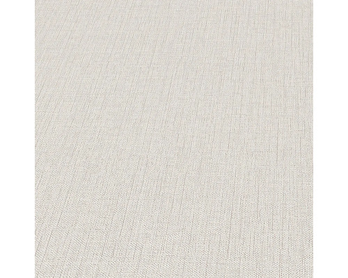 Close-up van een wit textielbehang met fijne structuur.