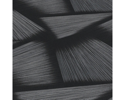 Close-up van een zwart structuurbehang met lineair patroon