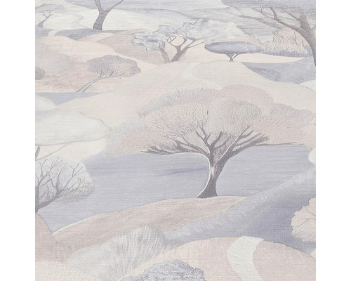 Behang met boomlandschapmotief