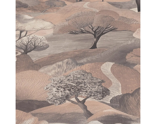 Behang met boomlandschapmotief