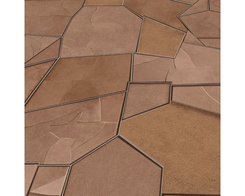 Behang met steenmotief in verschillende vormen