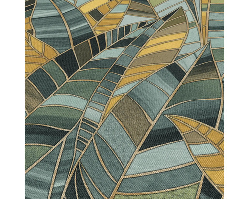 Behang met bladerenmotief