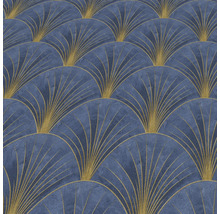 Behang met art-deco waaierpatroon