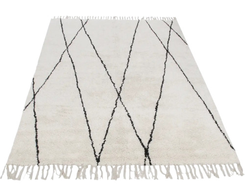 Tapijt met geometrisch patroon en franjes