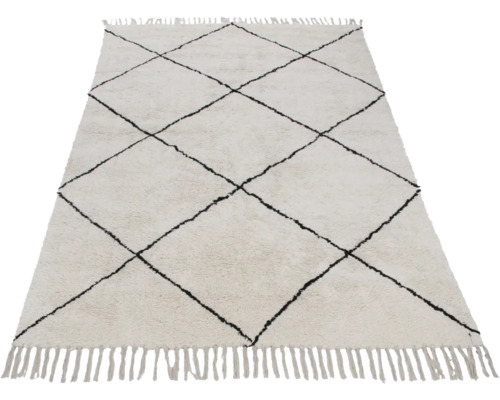 Tapijt met ruitpatroon en franjes