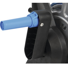 Detail van een slangbox met slangaansluiting