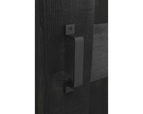 Schuifdeurhandgreep van metaal op hout