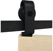 Schuifdeurbeslag van metaal op hout