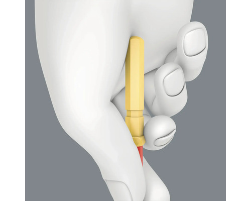 Hand houdt schroevendraaier vast