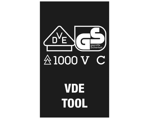 VDE-markering en GS-markering voor geteste veiligheid, evenals 1000 volt markering