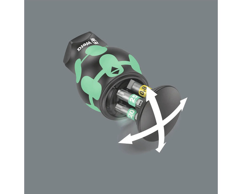 Wera bitopslagcontainer met meerdere bits en draaimechanisme