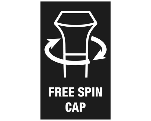 Symbool voor vrij draaiende dop