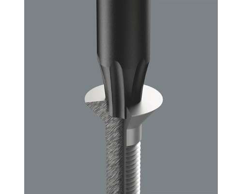 Schroevendraaier grijpt in schroefkop