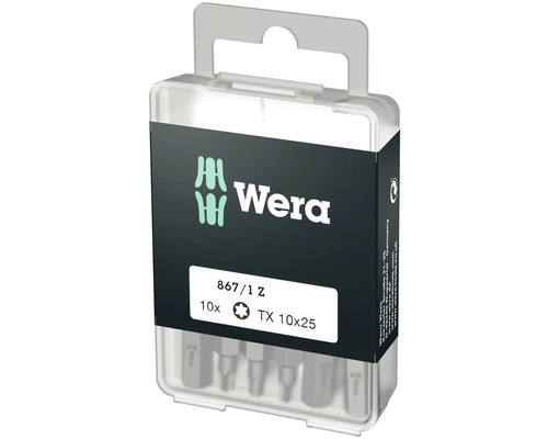 Wera Bitset 867/1 Z Torx TX 10x25 in transparante verpakking
