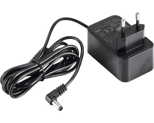 Zwarte voedingseenheid met stekker en kabel