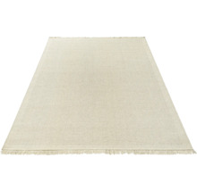 Beige vloerkleed met franjes