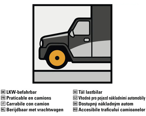 Geschikt voor vrachtwagens symbool