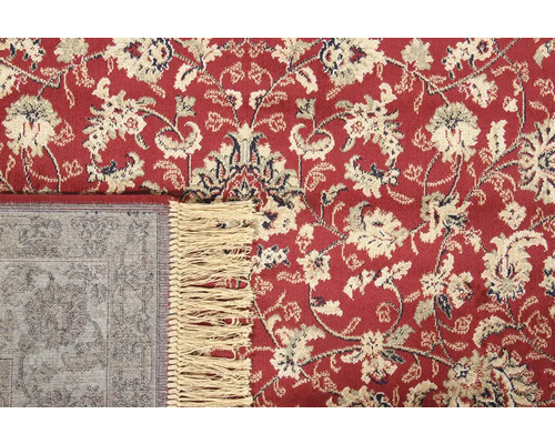 Tapijt met bloemmotief en franjes