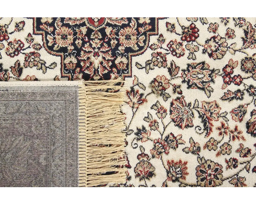 Tapijt met bloemmotief en franjes