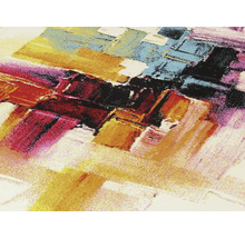 Detailweergave van een tapijt met een abstract design