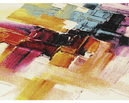 Detailweergave van een tapijt met een abstract design