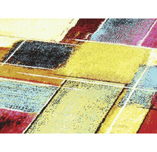 Detailaanzicht van een tapijt met geometrisch patroon