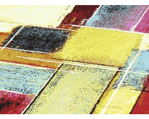 Detailaanzicht van een tapijt met geometrisch patroon