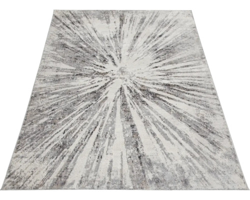 Grijs-wit tapijt met abstract patroon