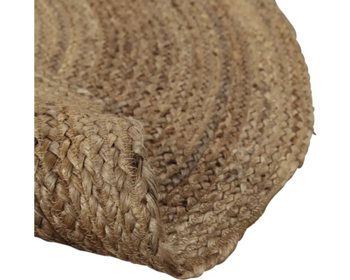 Detailopname van een geweven tapijt van natuurlijke vezels