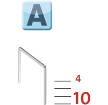 Afbeelding van een A-nietje, type 4/10