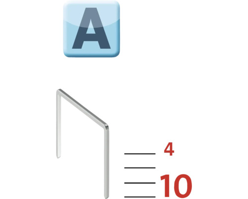 Afbeelding van een A-nietje, type 4/10