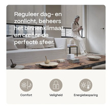 Sfeervolle woonkamer met raambekleding voor comfort, veiligheid en energiebesparing.