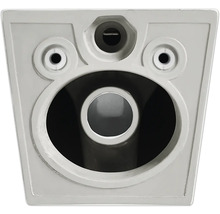 Detailopname van een toiletaansluiting voor een toilet