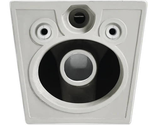 Detailopname van een toiletaansluiting voor een toilet